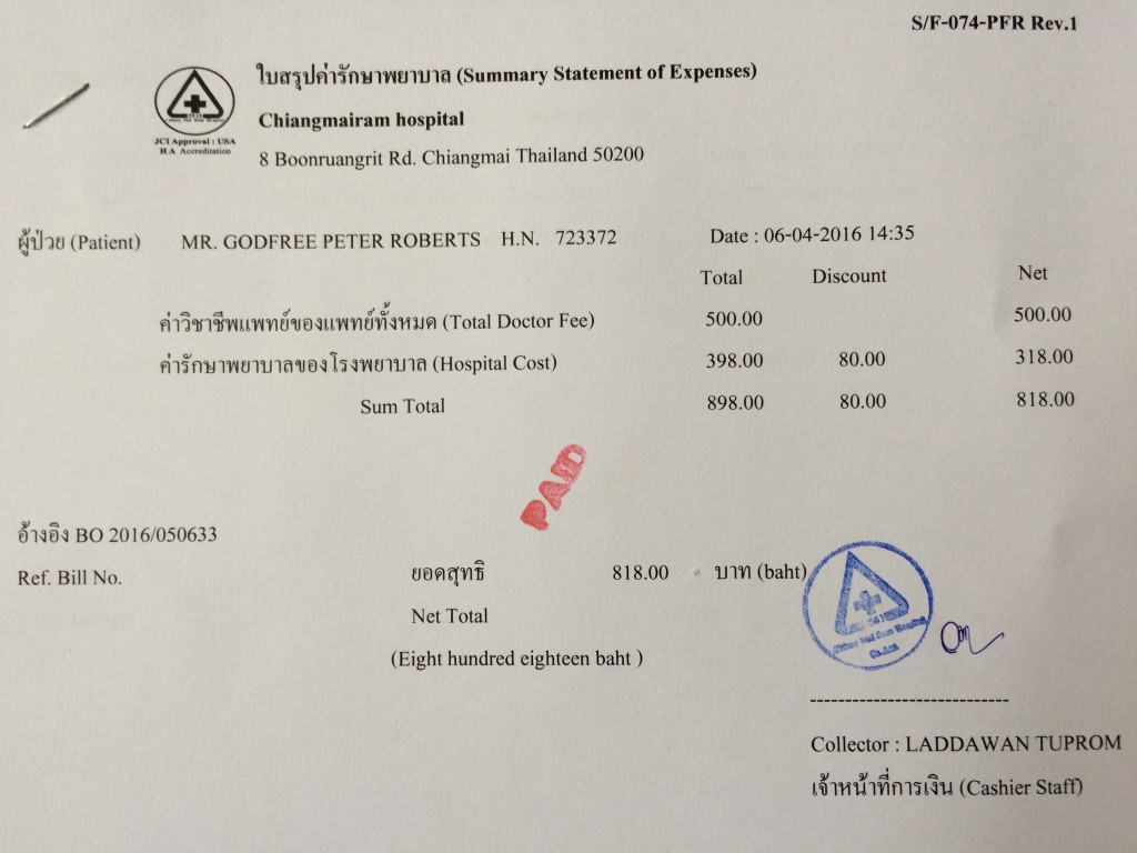 Medical Bill Thailand